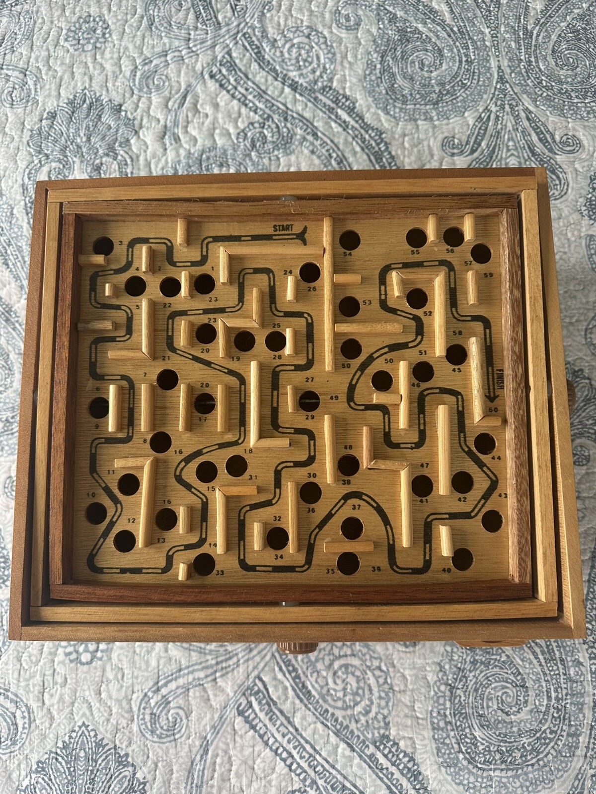 Vintage 1993 Labyrinth Premiere Edition by Cardinal Wooden Marble Game of Skill