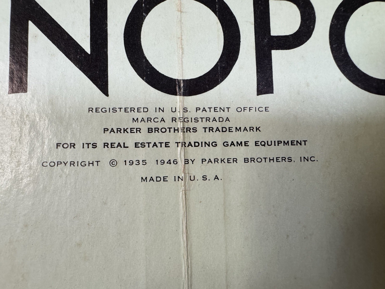 Vintage 1954 Monopoly Game Yellow Box Wooden Tokens Incomplete. See Description.