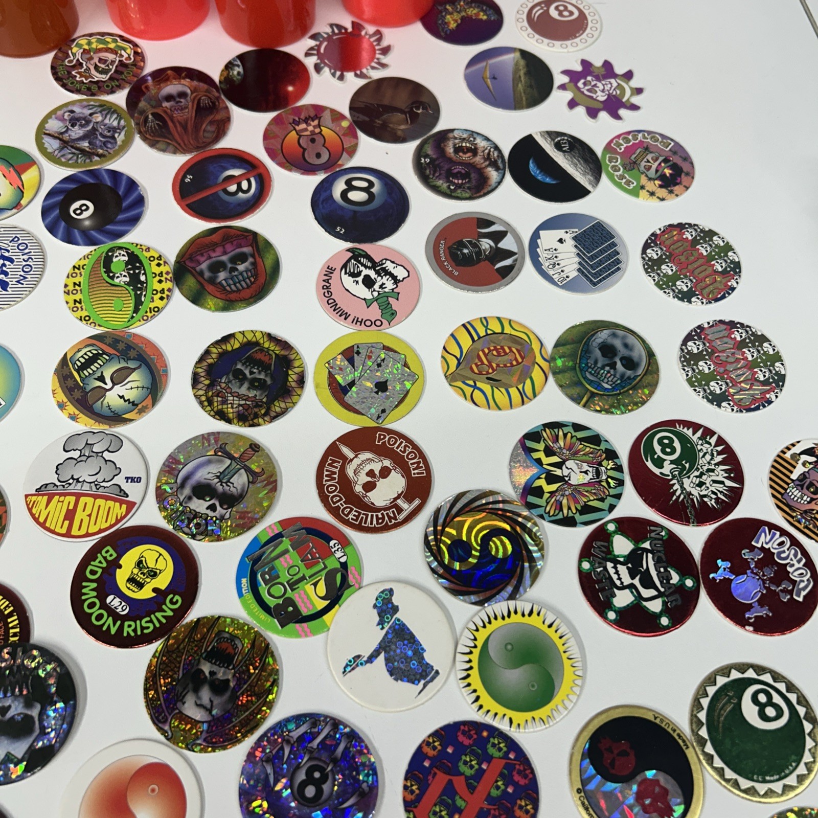 Vintage 1990’s Huge Lot Of Pogs 211 Plus Cases Holographic Lenticular Disney