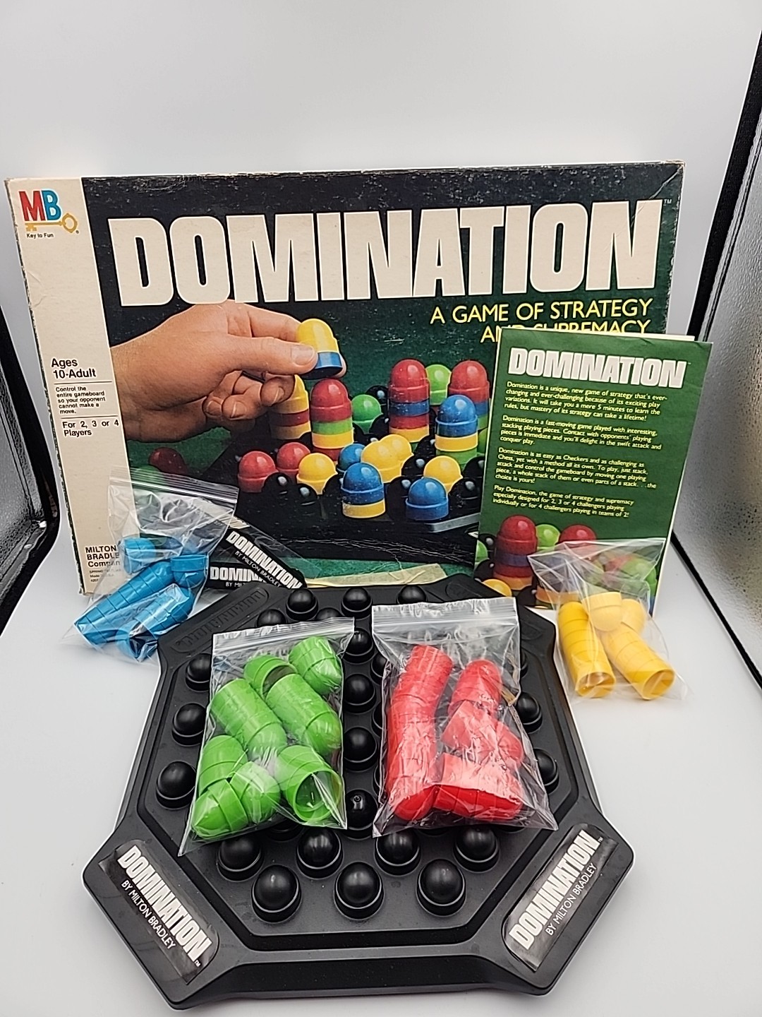 Vintage 1982 Domination Board Game Milton Bradley Complete