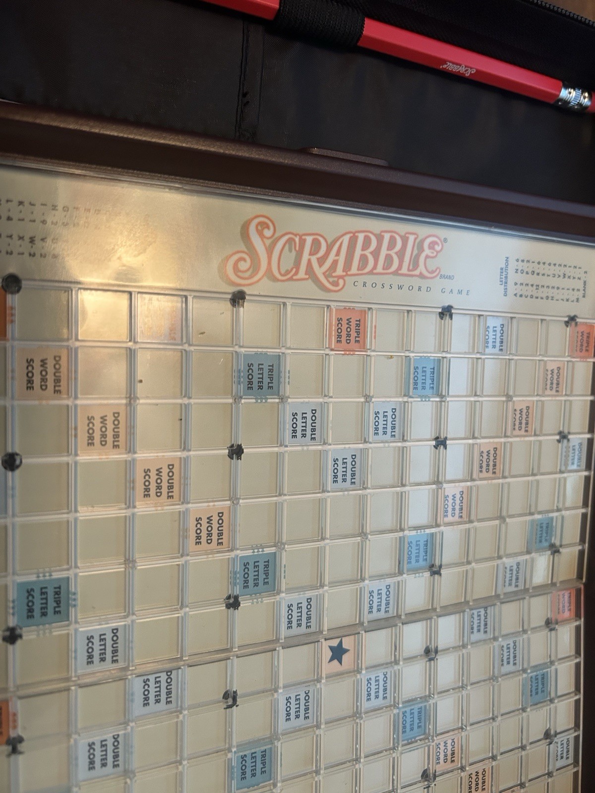 Travel SCRABBLE Complete Game Zippered Case 2001 Portable Save Game