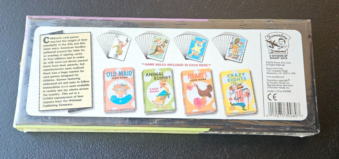 4 CHILDREN’S CARD GAMES. 2002 BINARY ARTS. EASY FUN FOR TRIPS. AGES 4 AND UP