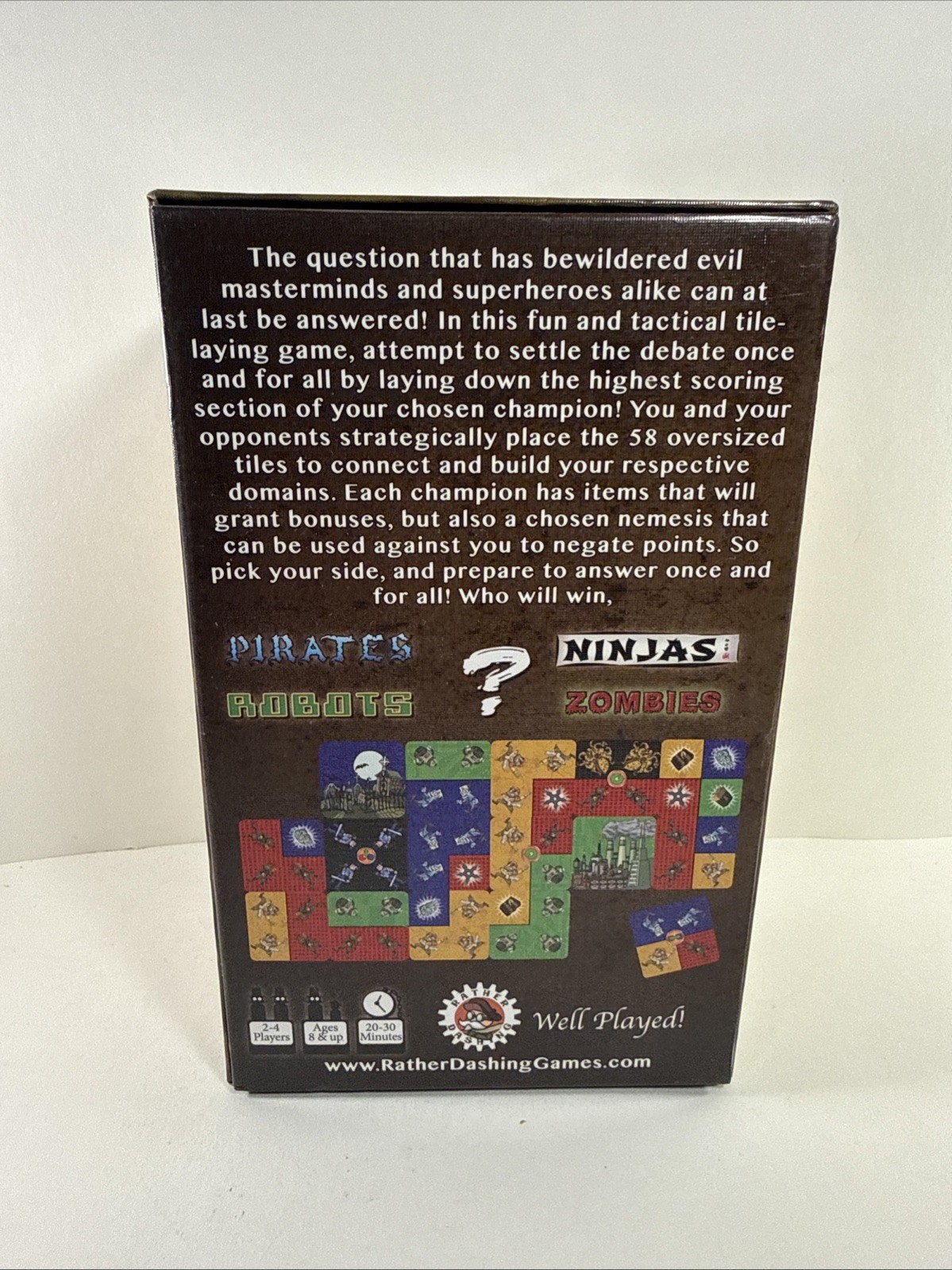 Pirates Ninjas Robots & Zombies Rather Dashing Games Ages 8 &Up 2-4 Players