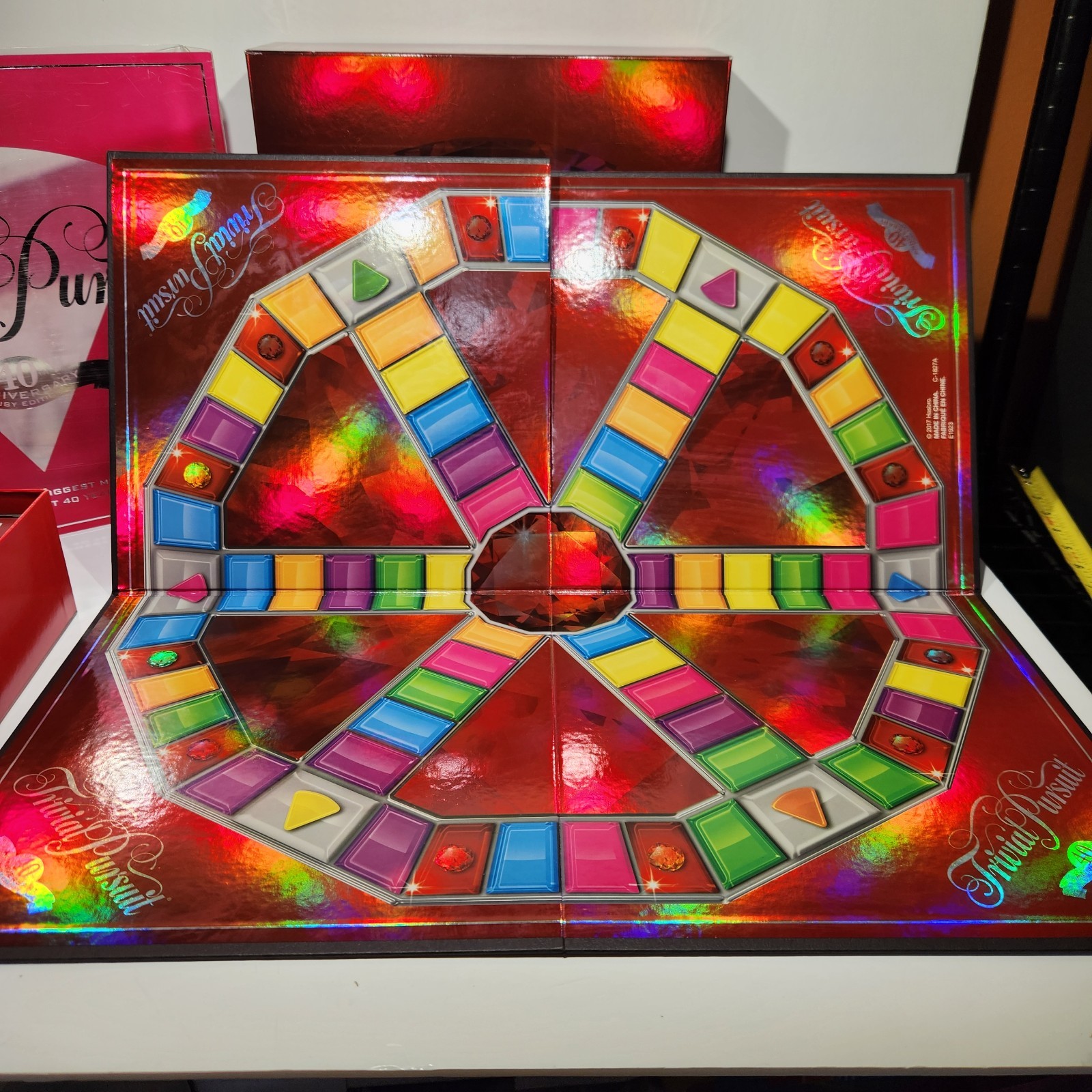 Trivial Pursuit Ruby Edition 40th Anniversary Board Game 100% COMPLETE!