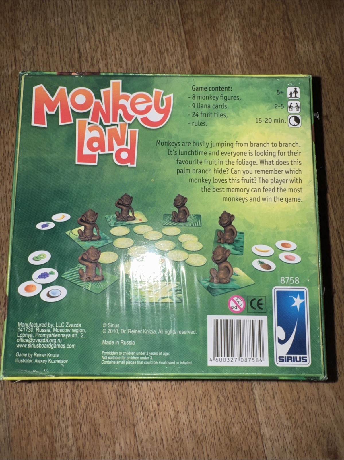 Funky Monkey, designed by Reiner Knizia Sirius Board Game New