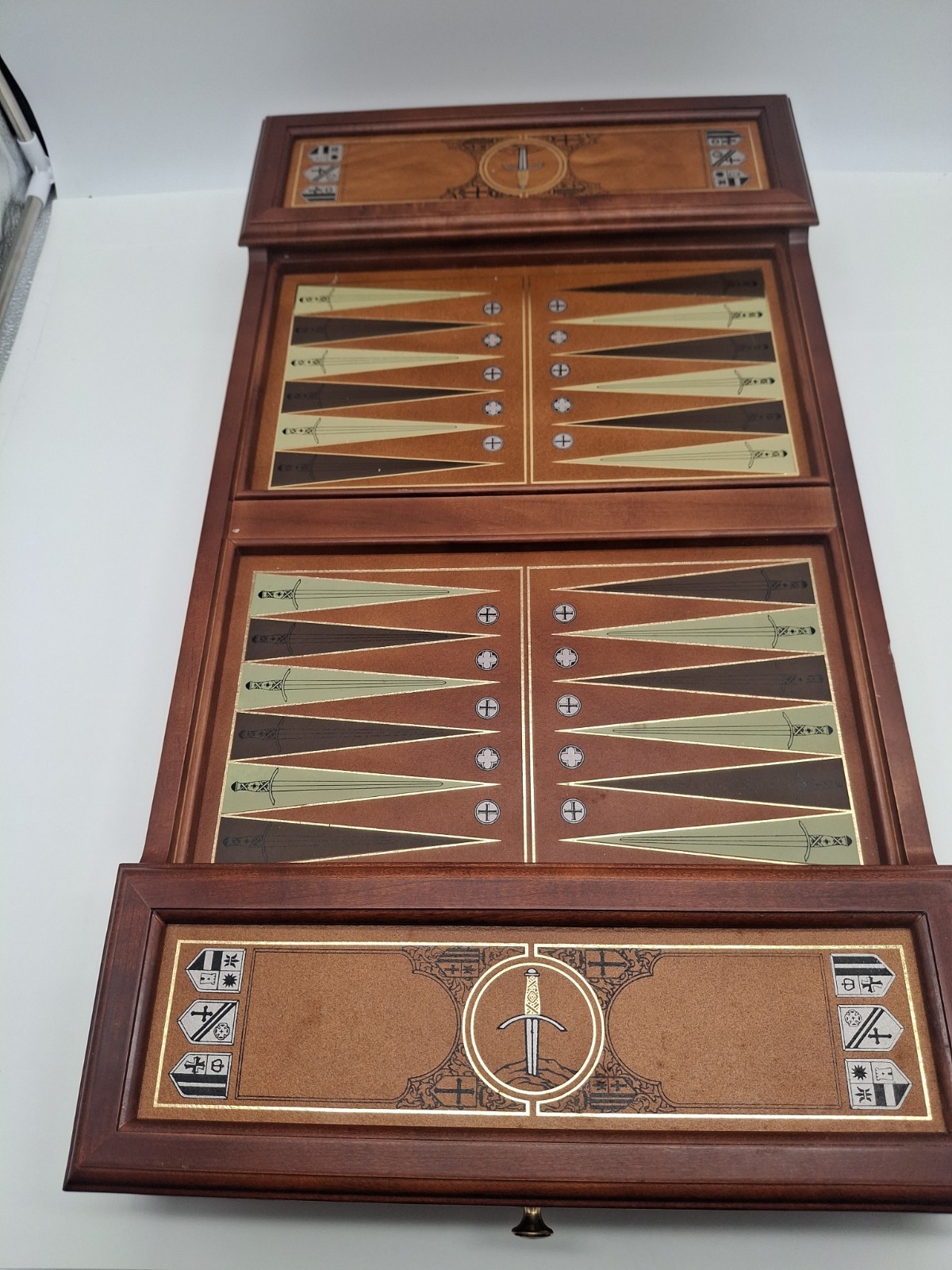 Vintage Franklin Mint Excalibur Backgammon Board 1986 Limited Edition