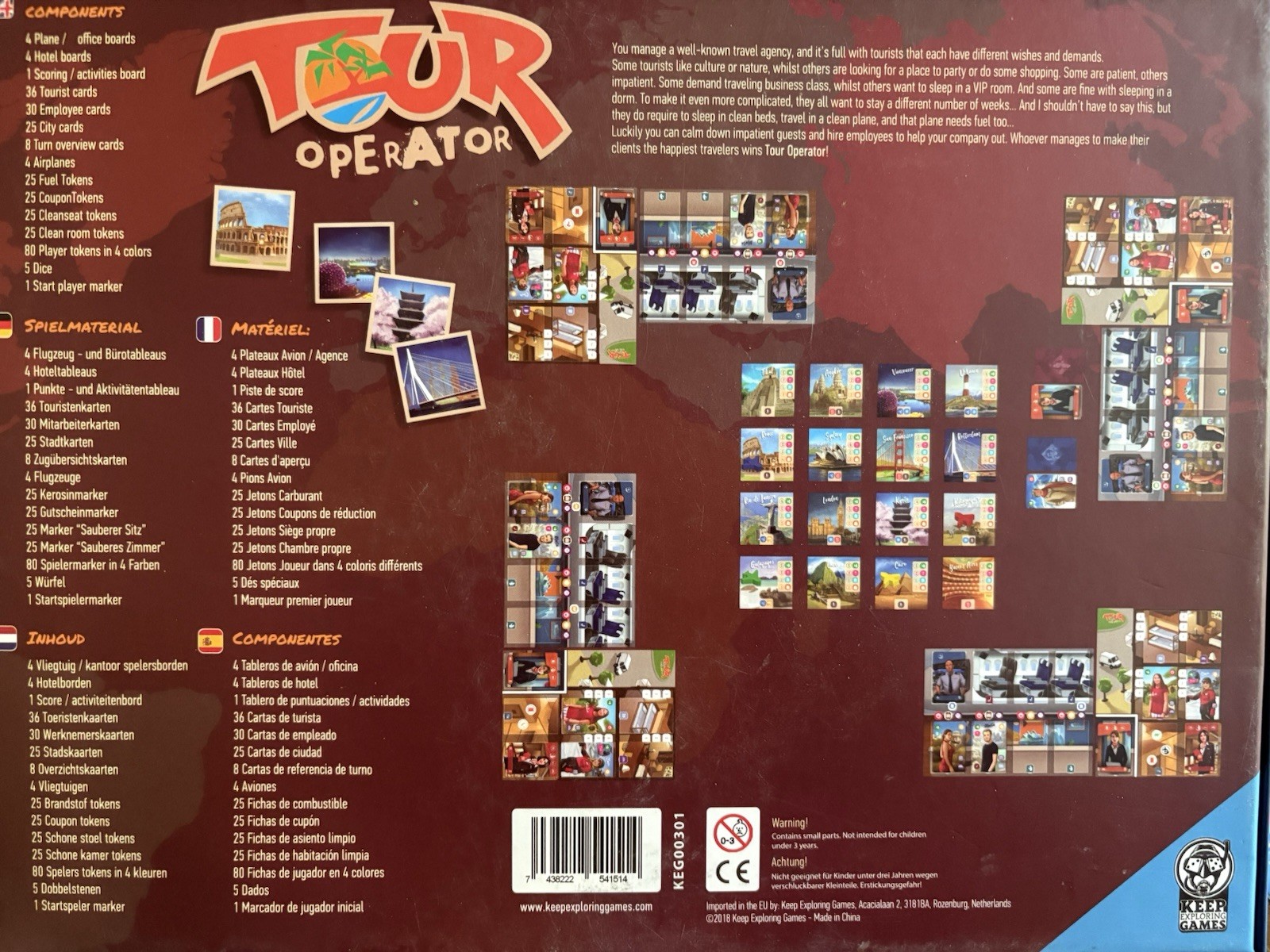Tour Operator Board Game NEW! Open Box Keep Exploring Games Sealed Pieces
