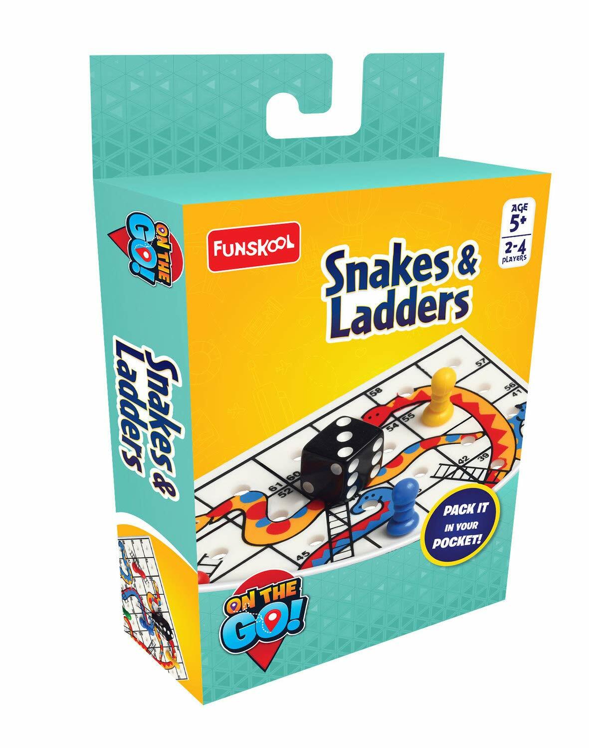 Funskool Snakes and Ladders On The Go Game Age 5+ FREE SHIP
