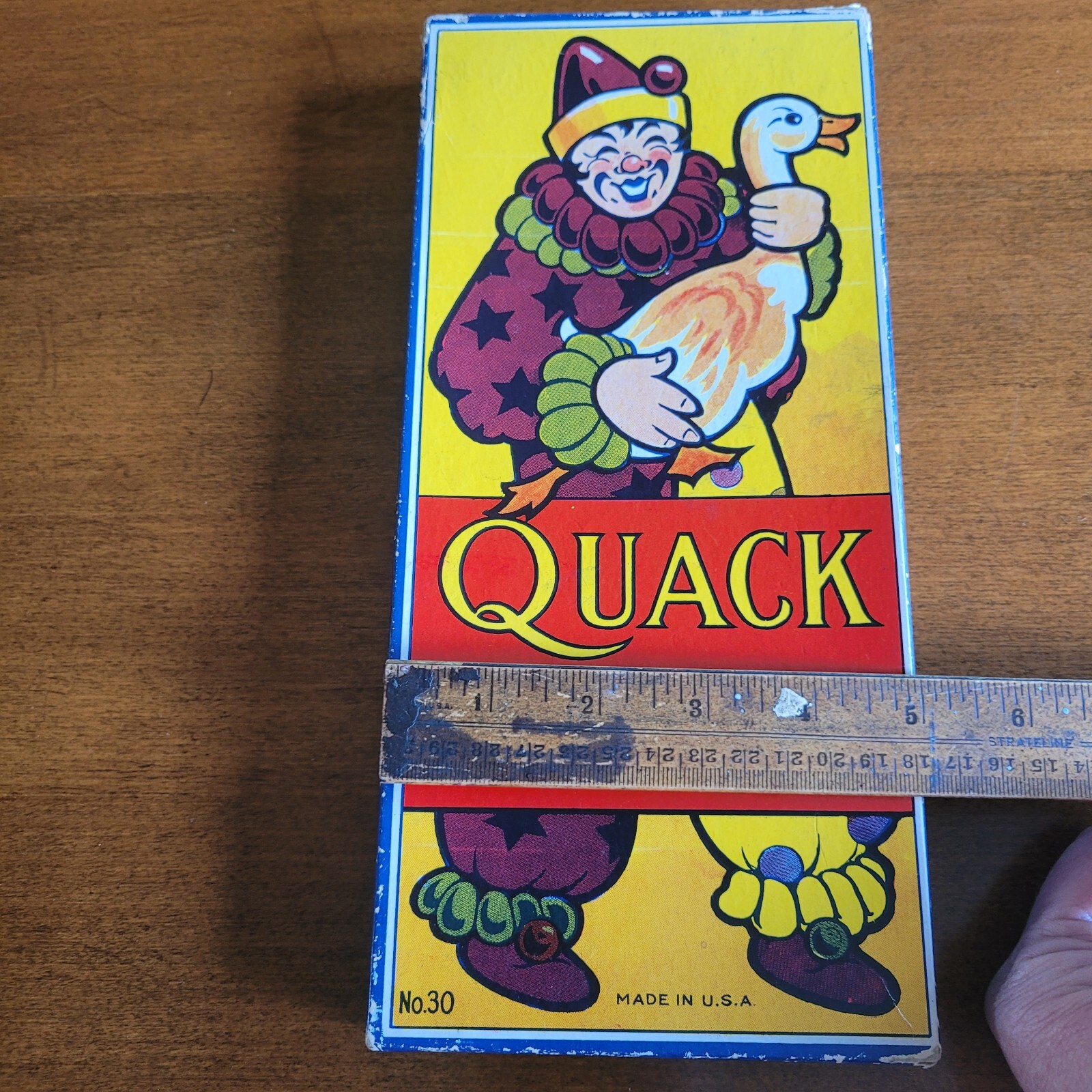 Vintage Quack Ring Toss Toy Game w/ Clown & Pipe Complete Rosebud Art Co 1940’s
