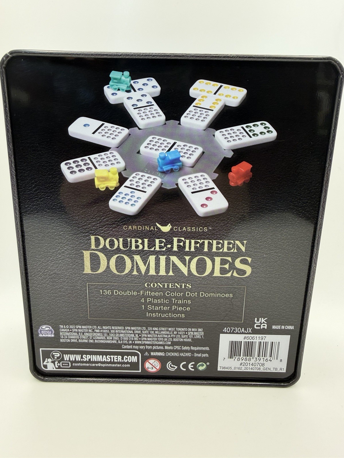 New Cardinal Classics Double Fifteen Dominoes 136 Tile Game Set – Brand New!