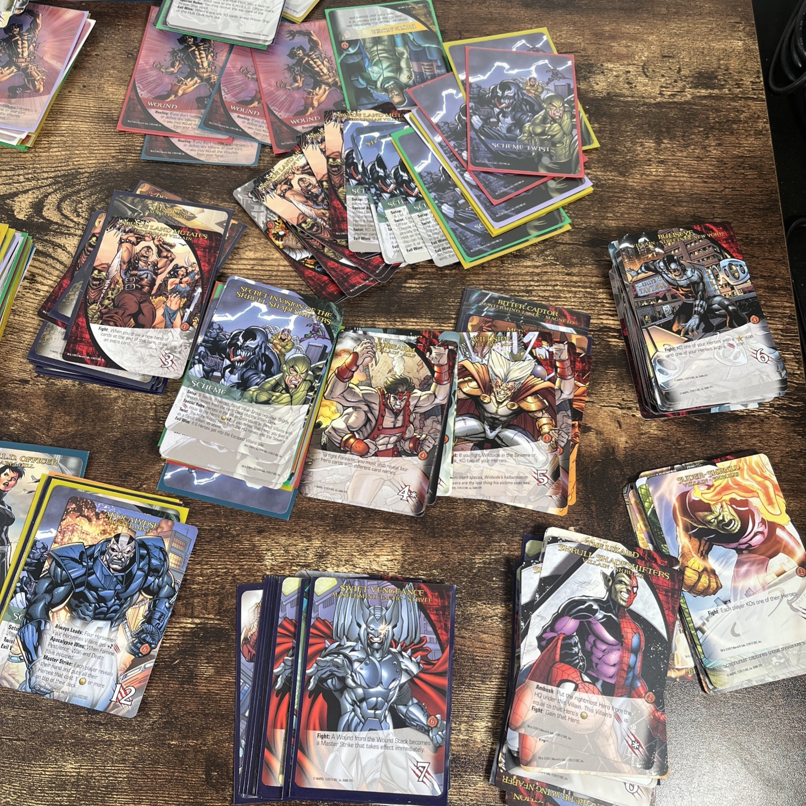 Legendary A Marvel Deck Building Game Mixed LOT 450 Cards