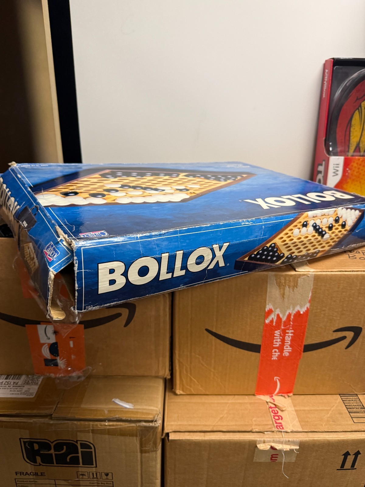 Bollox Rare Wooden Board Game with Case 1999 Cadaco