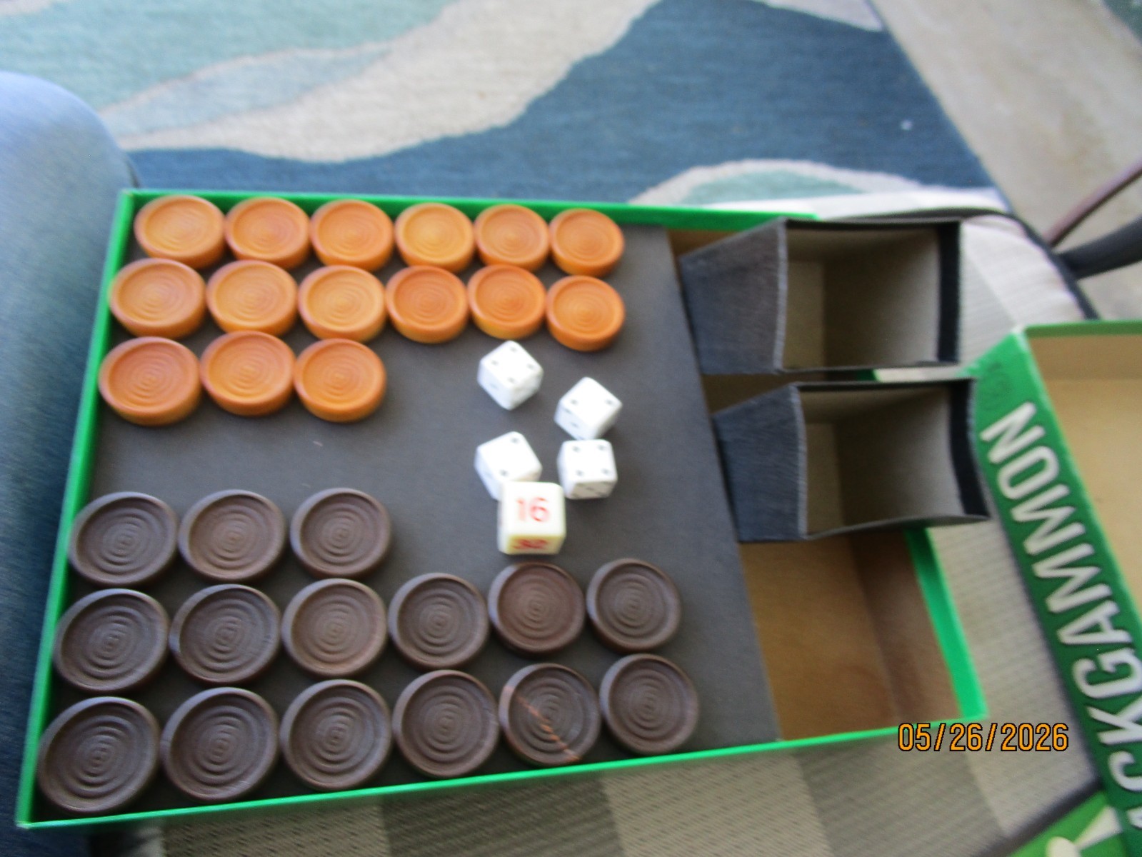 Reiss Backgammon Game, Complete, 1975