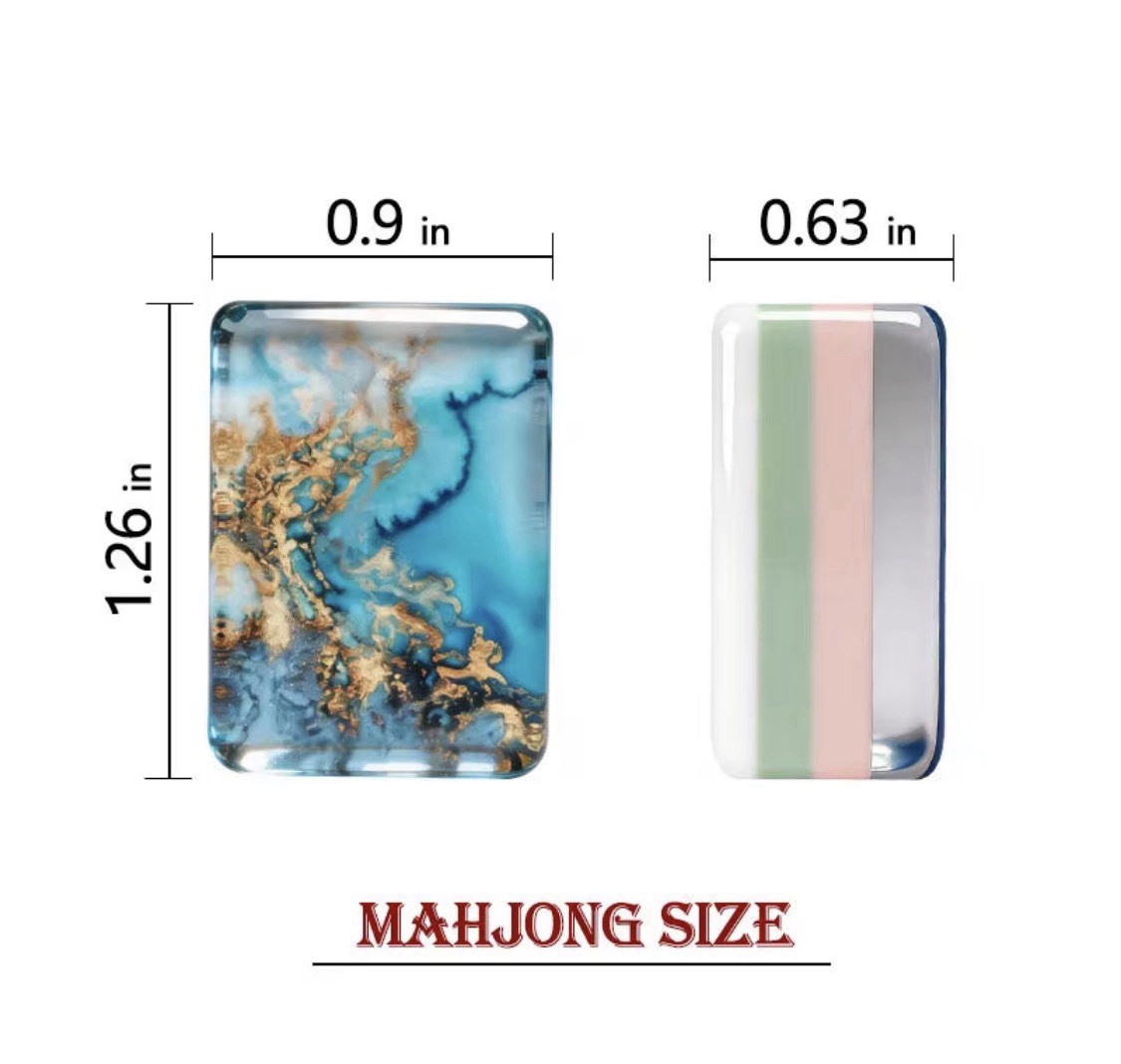 New high-end Blue Ocean Series American Mahjong Tiles set ,160 tiles.