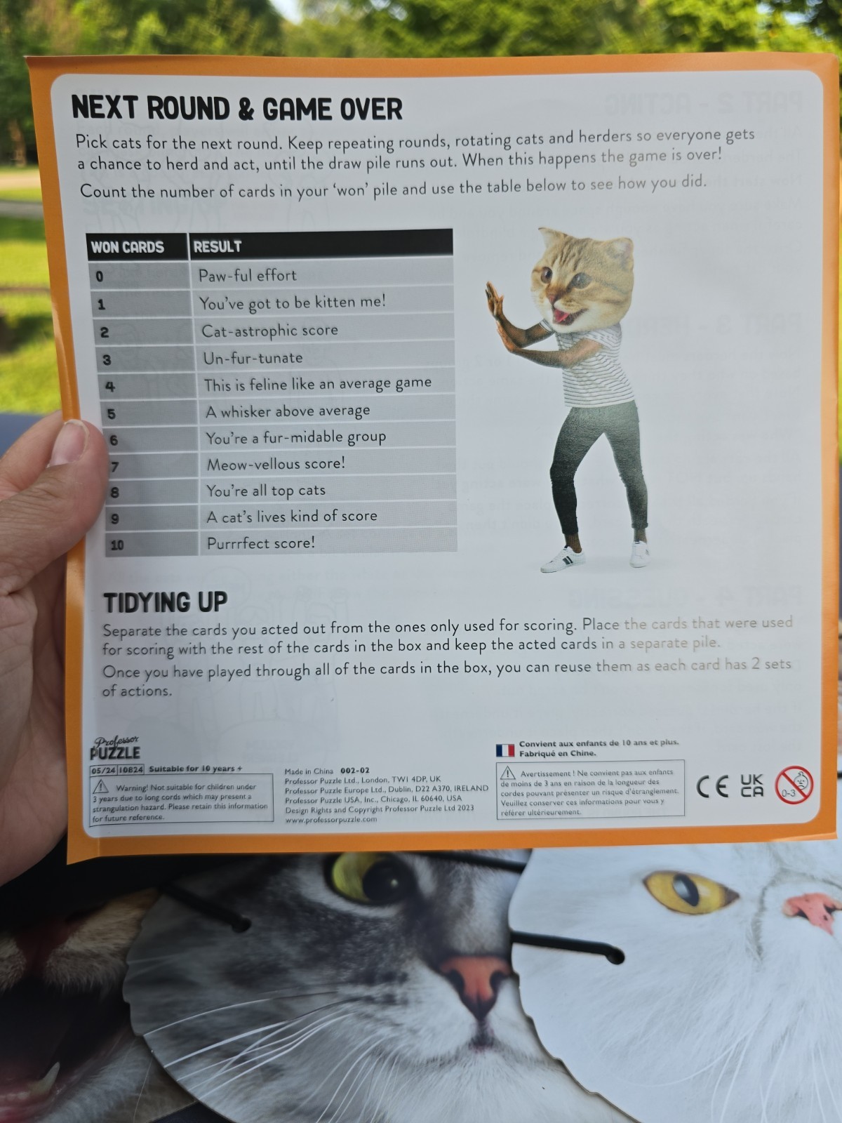 Like Herding Cats Acting Board Game 3-10 Players Masks Charades COMPLETE