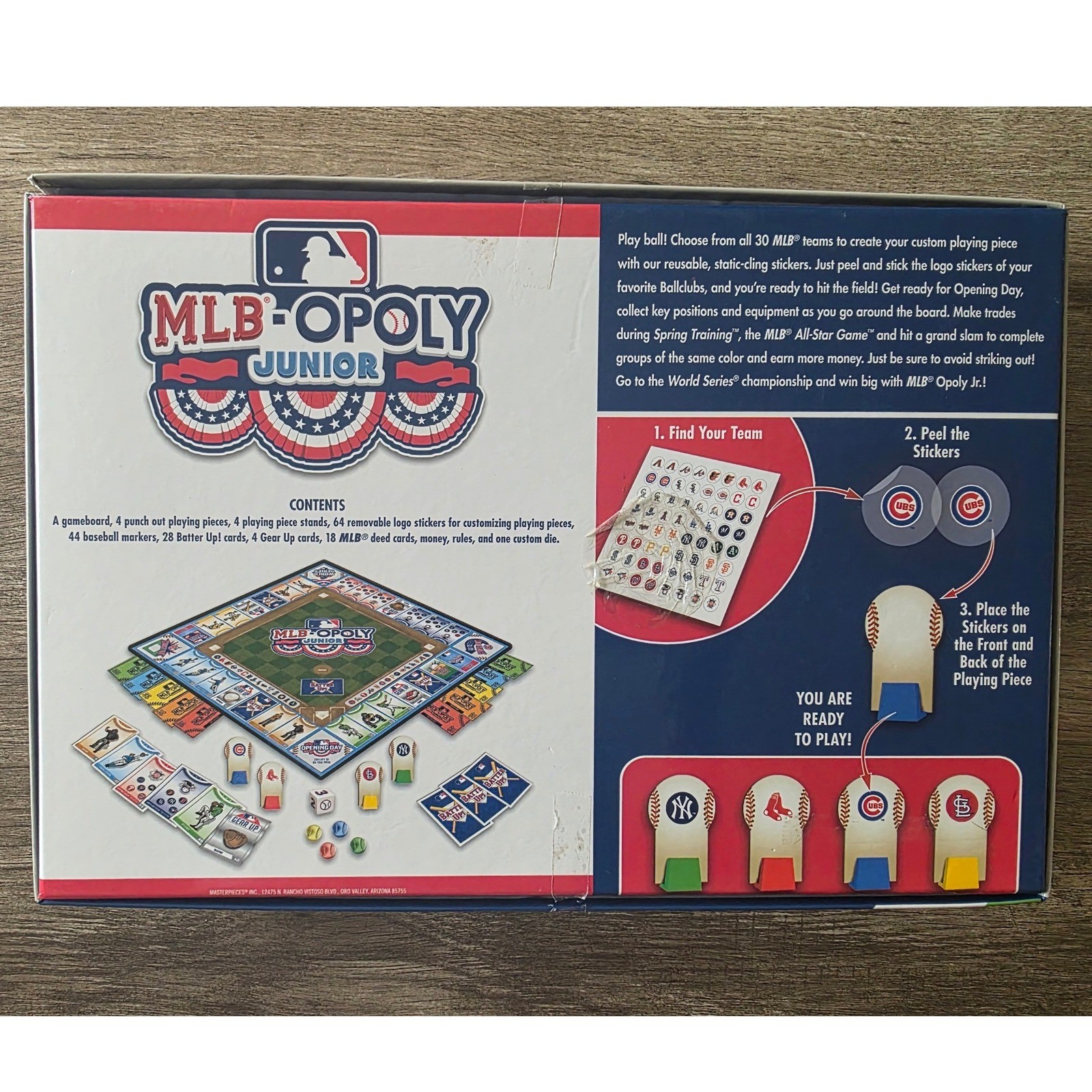 MasterPieces MLB-Opoly Junior Board Game Collector’s Edition Baseball Kids 6+