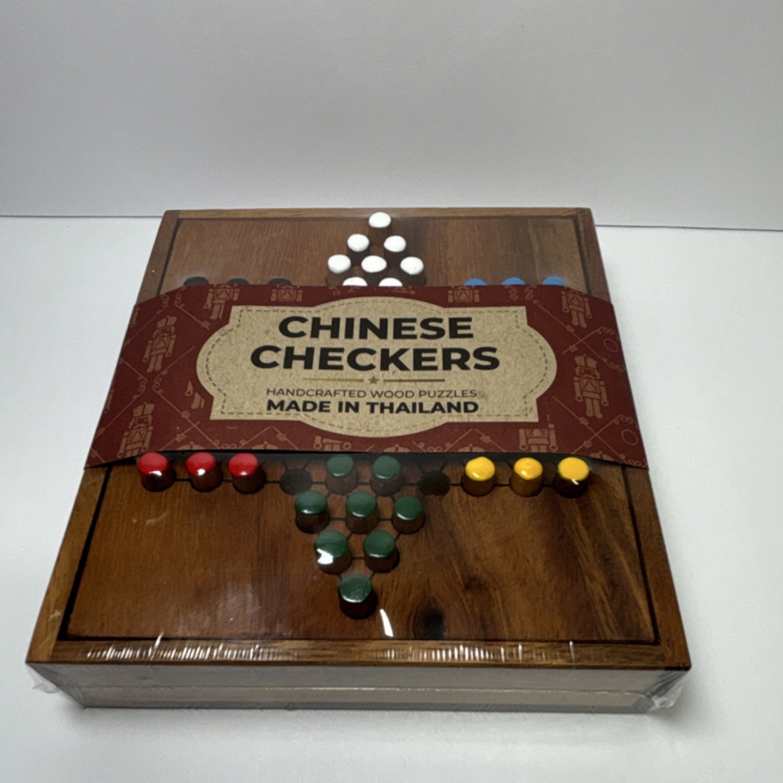 SiamMandalay Chinese Checkers Board Game Handcrafted Wooden Made In Thailand