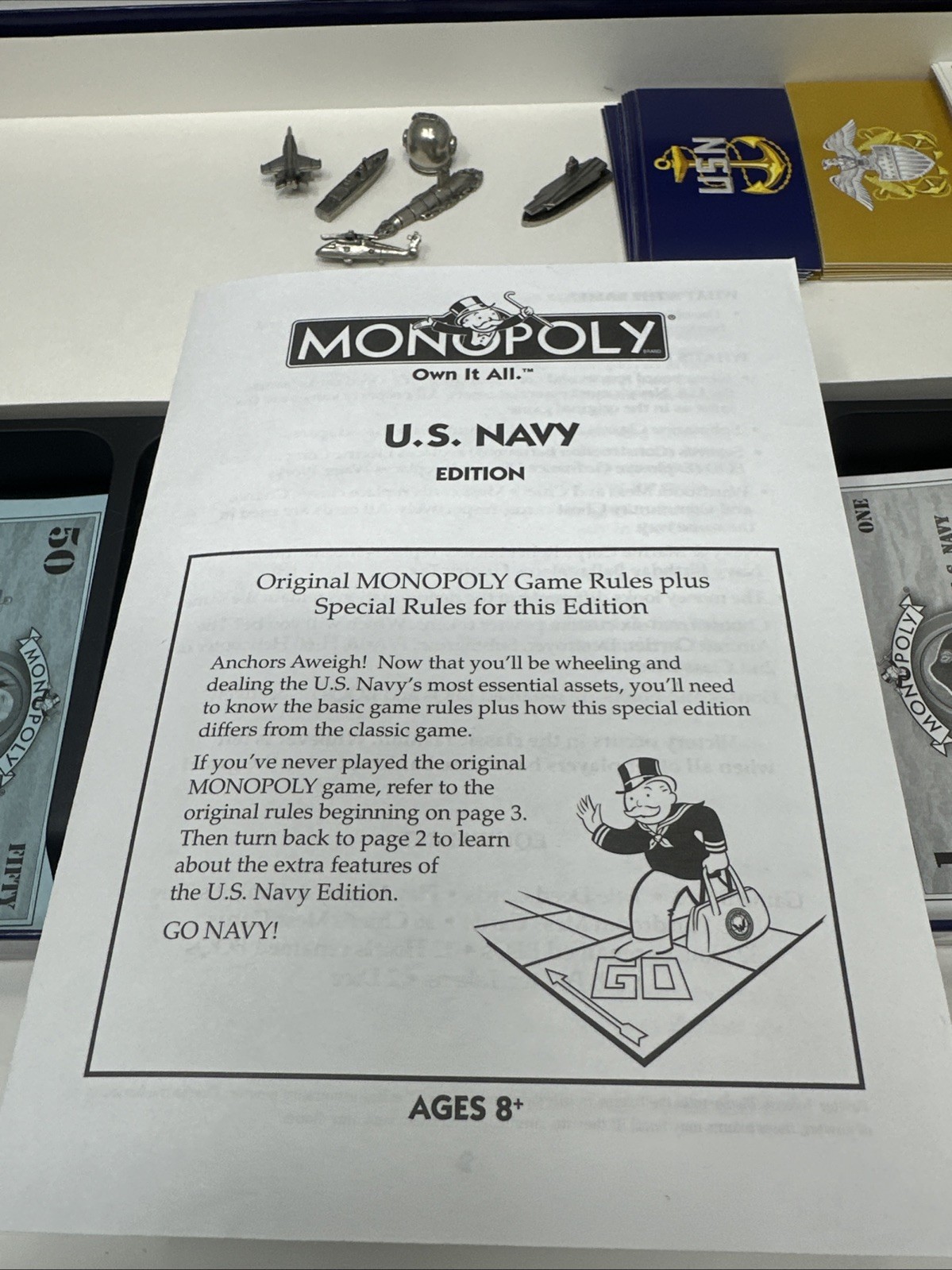 Monopoly – United States Navy Edition – Parker Brothers/Hasbro – Complete