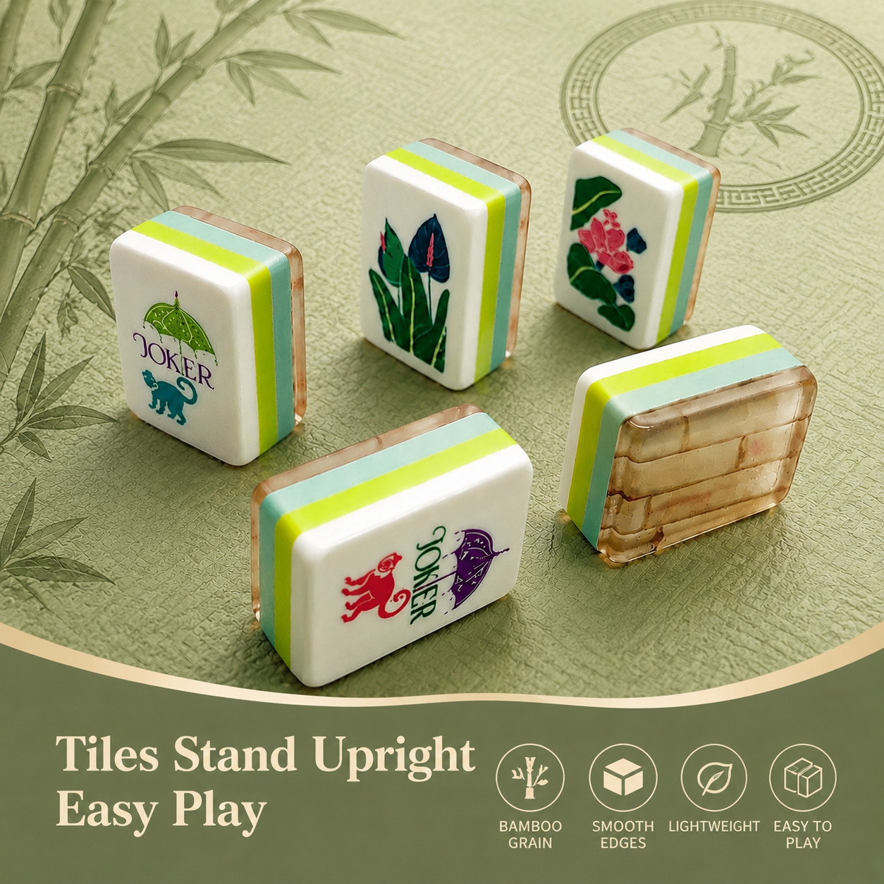 160-Piece Mahjong Set USA Standard Tiles – Full Family Game Pack
