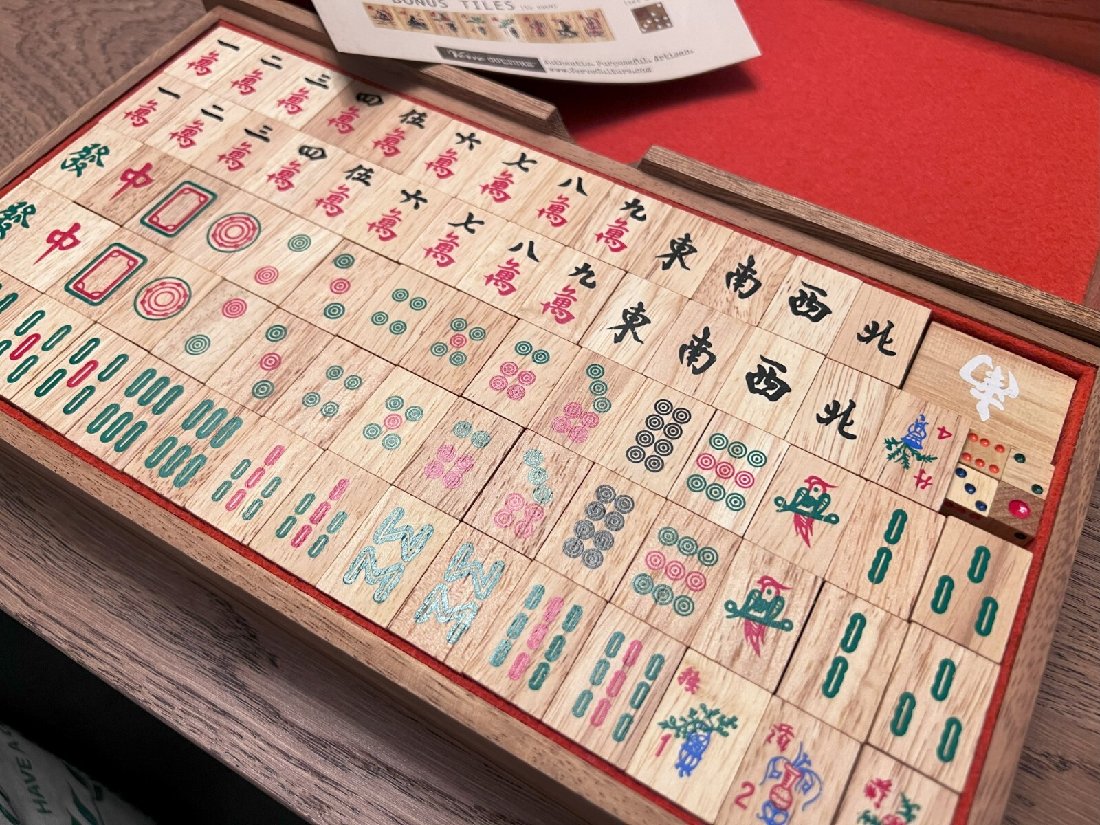 Mah Jong Table Top Game – HANDMADE IN THAILAND – BRAND NEW