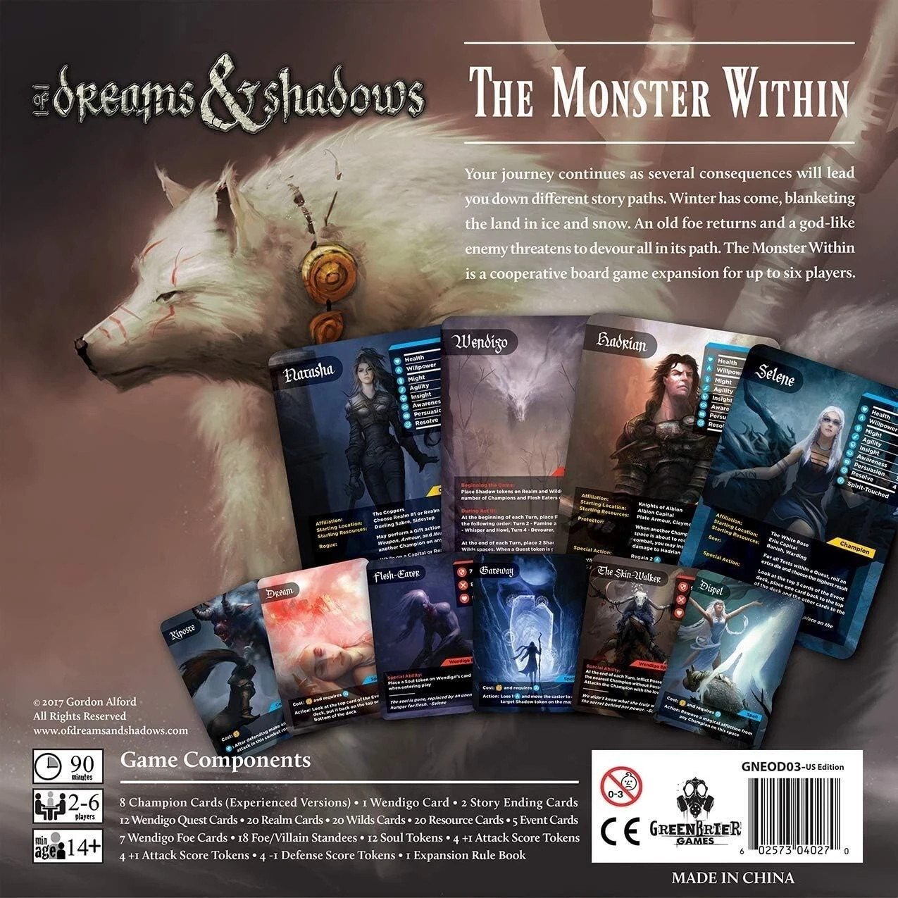 Of Dreams and Shadows Core Fantasy Board Game & The Monster Within Expansion NEW