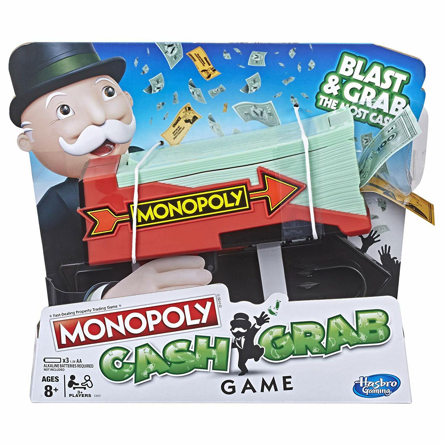 MONOPOLY CASH GRAB GAME NEW SEALED HASBRO 2017-Blast Cash With Money Shooter!