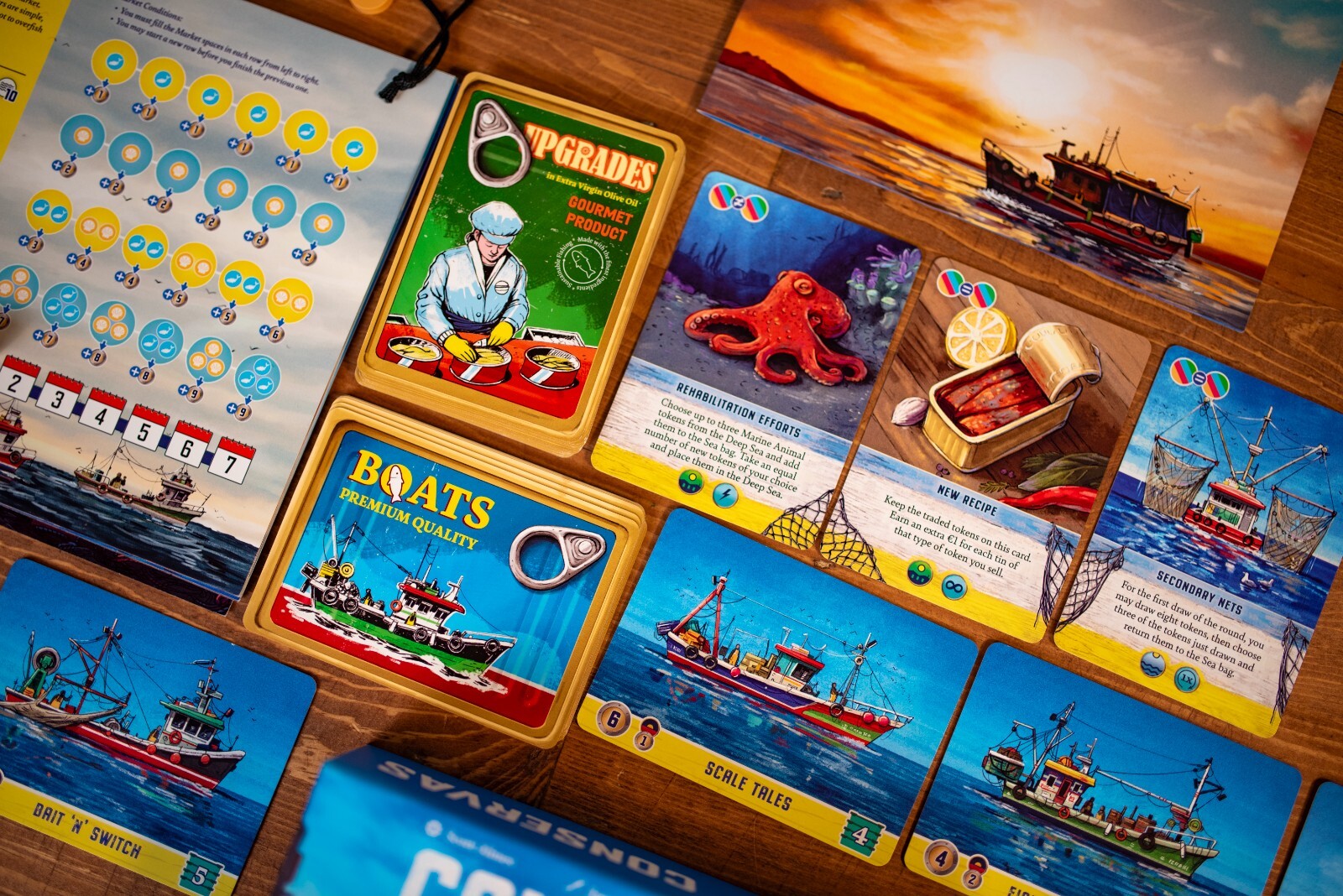 NIS Conservas Board Game – Challenging nautical themed solo bag building