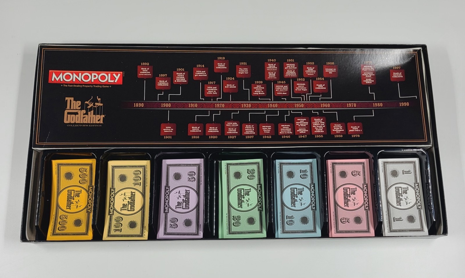 Monopoly The Godfather Collector’s Edition Game: 2012 Complete Set Used
