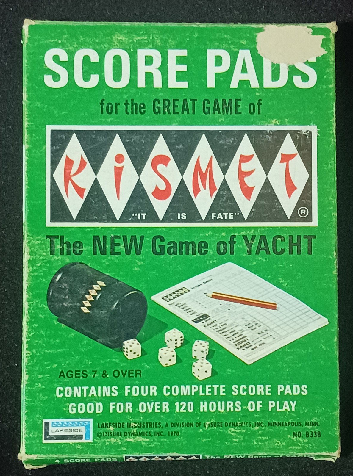 KISMET: Score Pads Vintage Set of 4 Boxed 1964