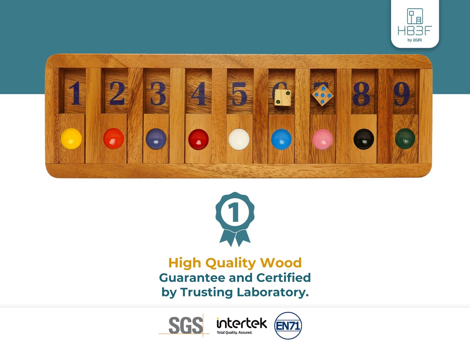 Shut The Box Board Games Wooden with Math Kids Player of Brain Teaser Puzzles