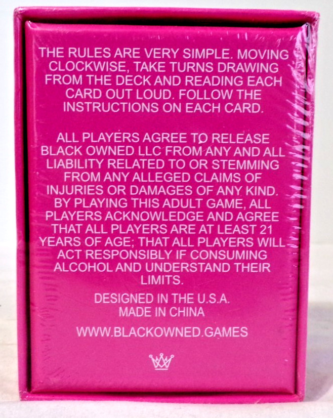 New Black Owned Adult Party Games – 5 Different Titles/Games – See Below