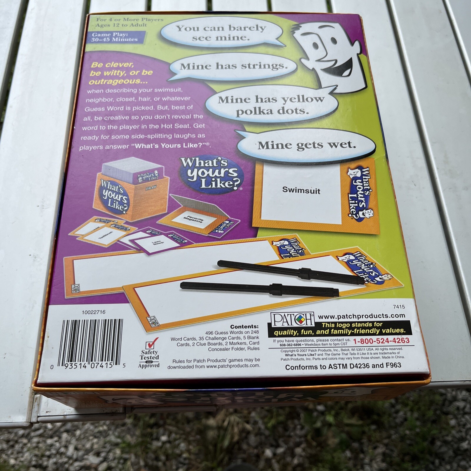 What’s Yours Like? Family Party Board Game Patch Brand. Open Box.