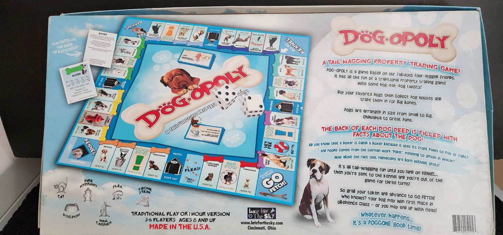 DOG-OPOLY Board Game Monopoly for Dog Lovers Gift Made in USA