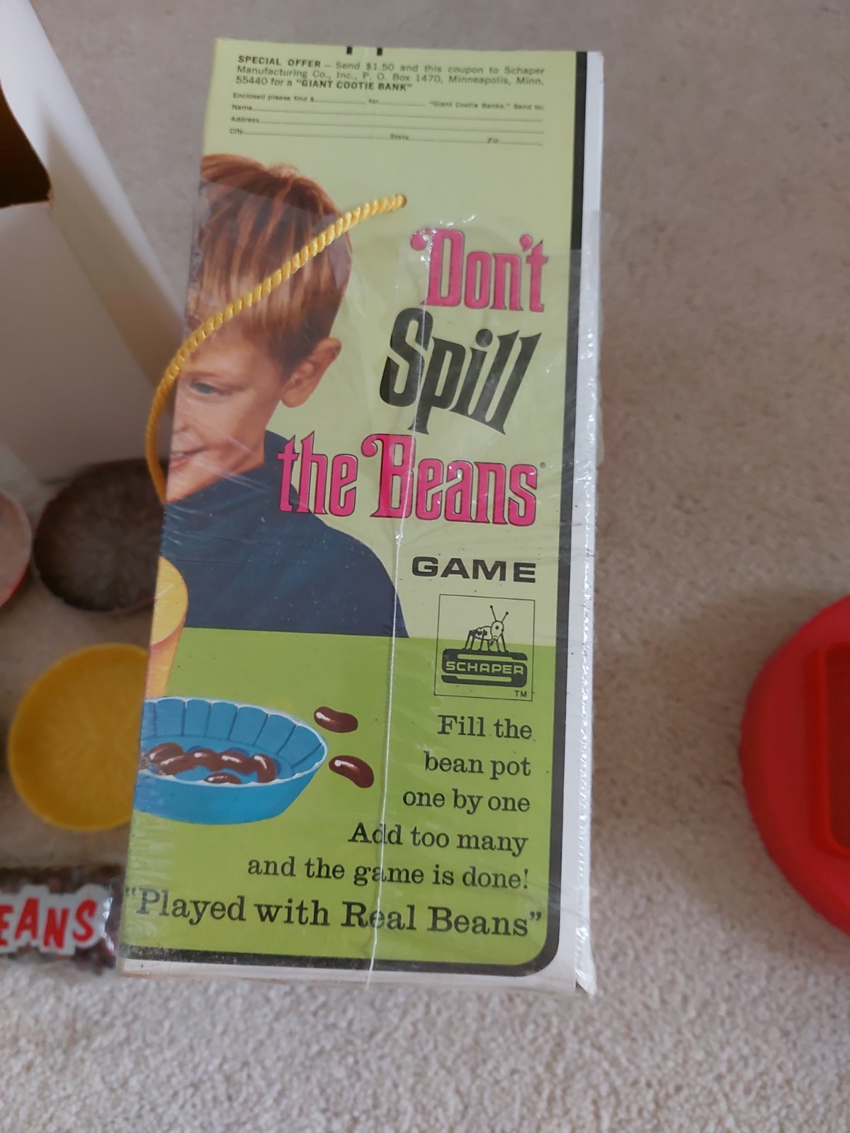 Vintage 1970 Don’t Spill the Beans Game #340 Schaper Complete Box with Lid