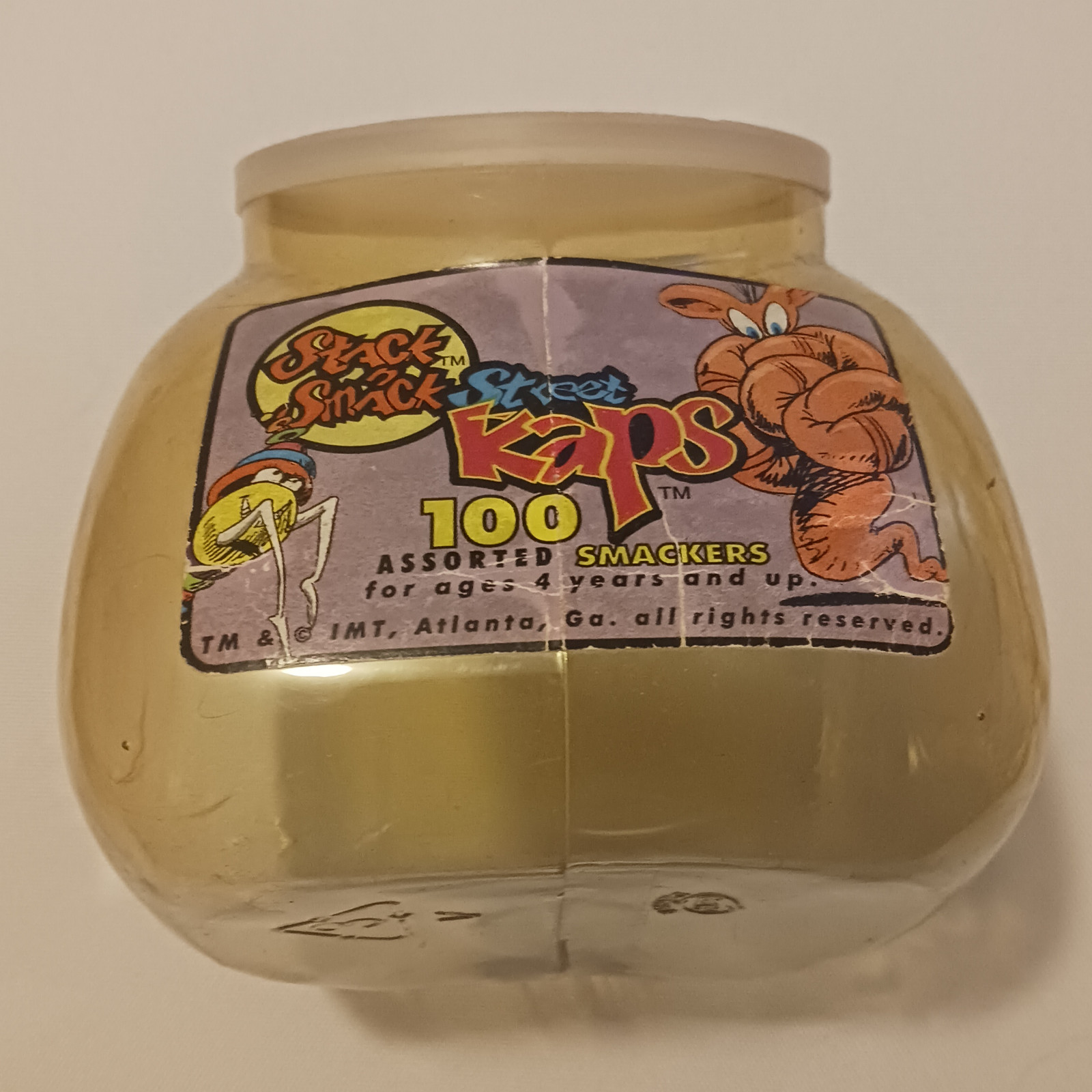 POG, STACK N’ SMACK 100 SMACKERS CONTAINER – Pop Lid, Plastic Retro/Toy