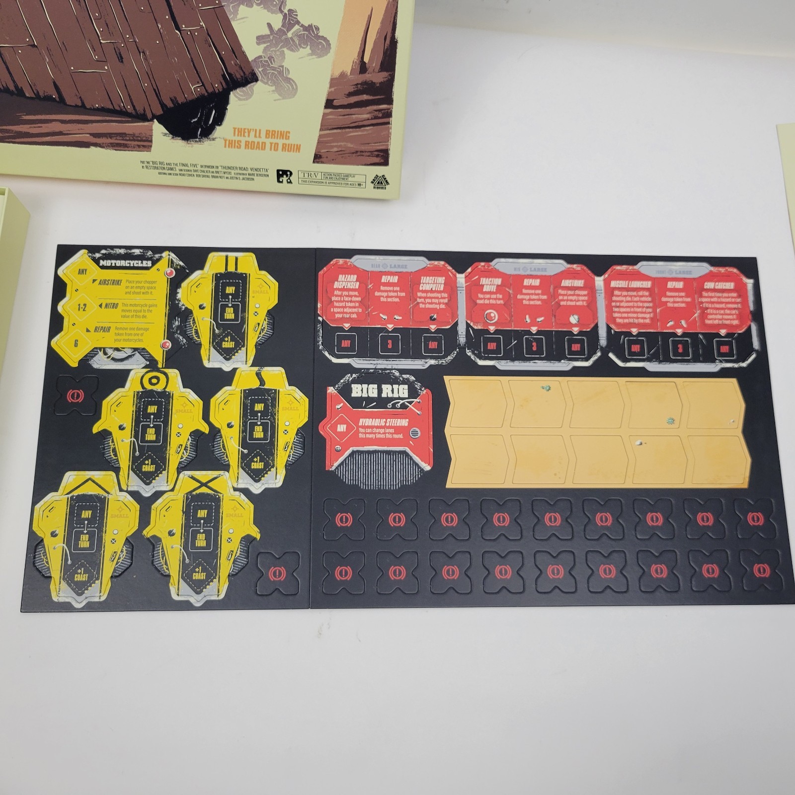 Restoration Games Thunder Road Vendetta Big Rig and the Final 5 OPEN BOX