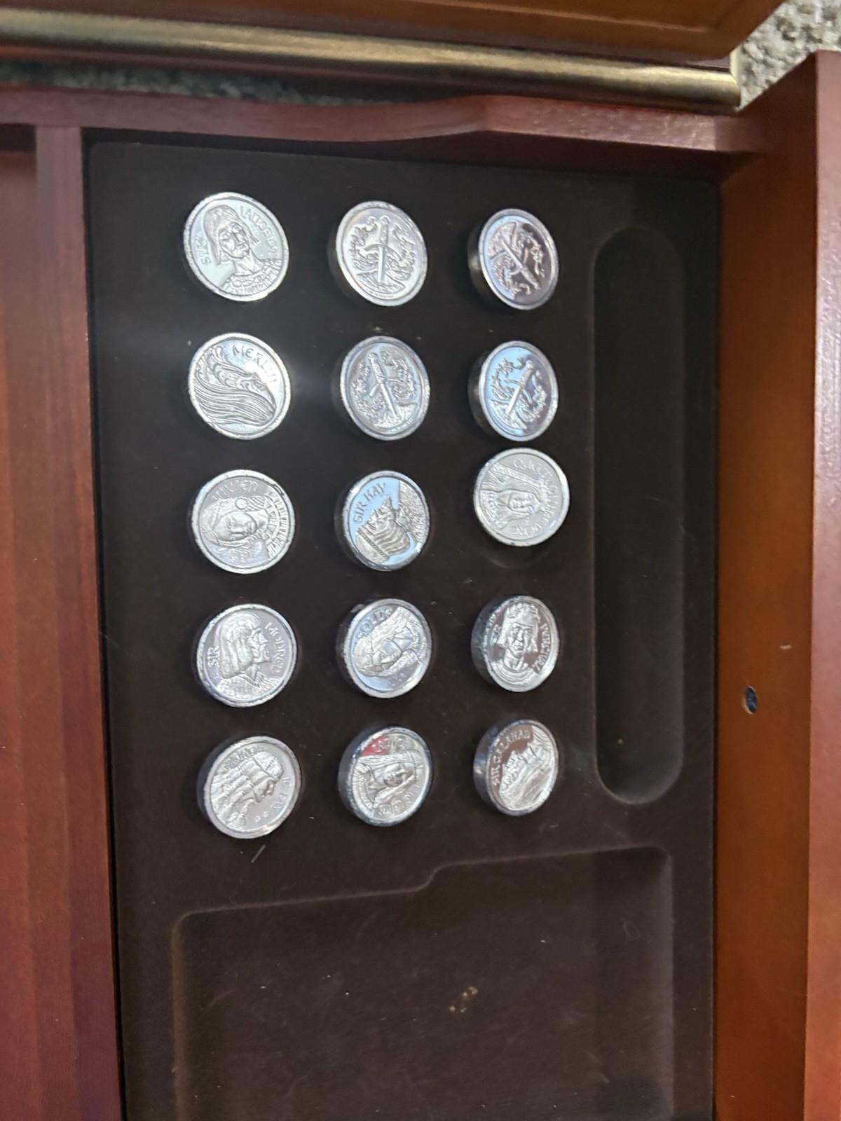 Vintage Franklin Mint Excalibur Backgammon Set 1986 Limited Edition All 30 Coins