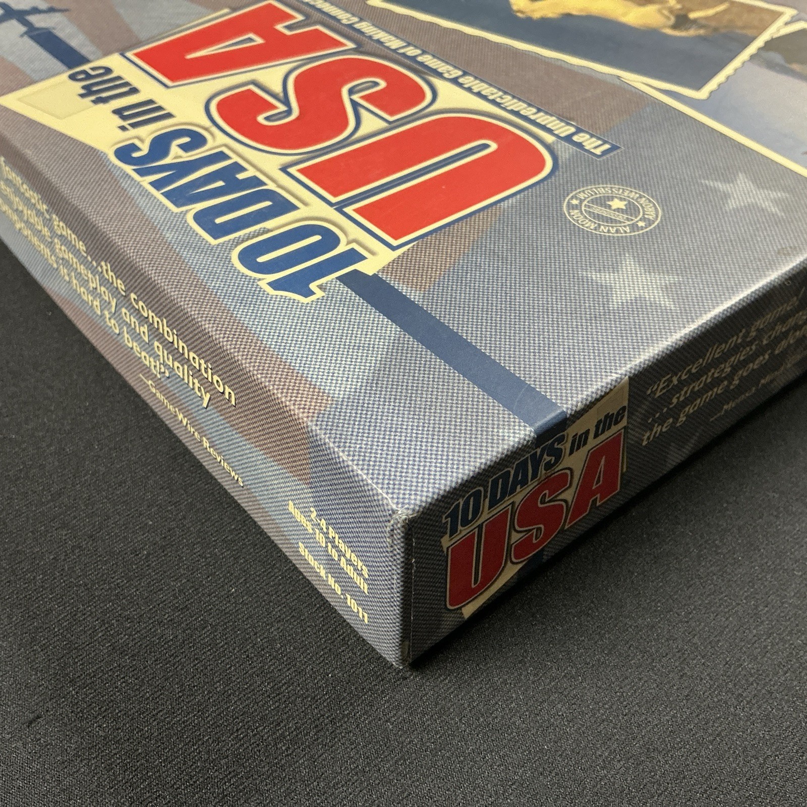 10 DAYS IN THE USA Board Game Out of the Box NEW Open 100% 2004 Alan Moon TEN