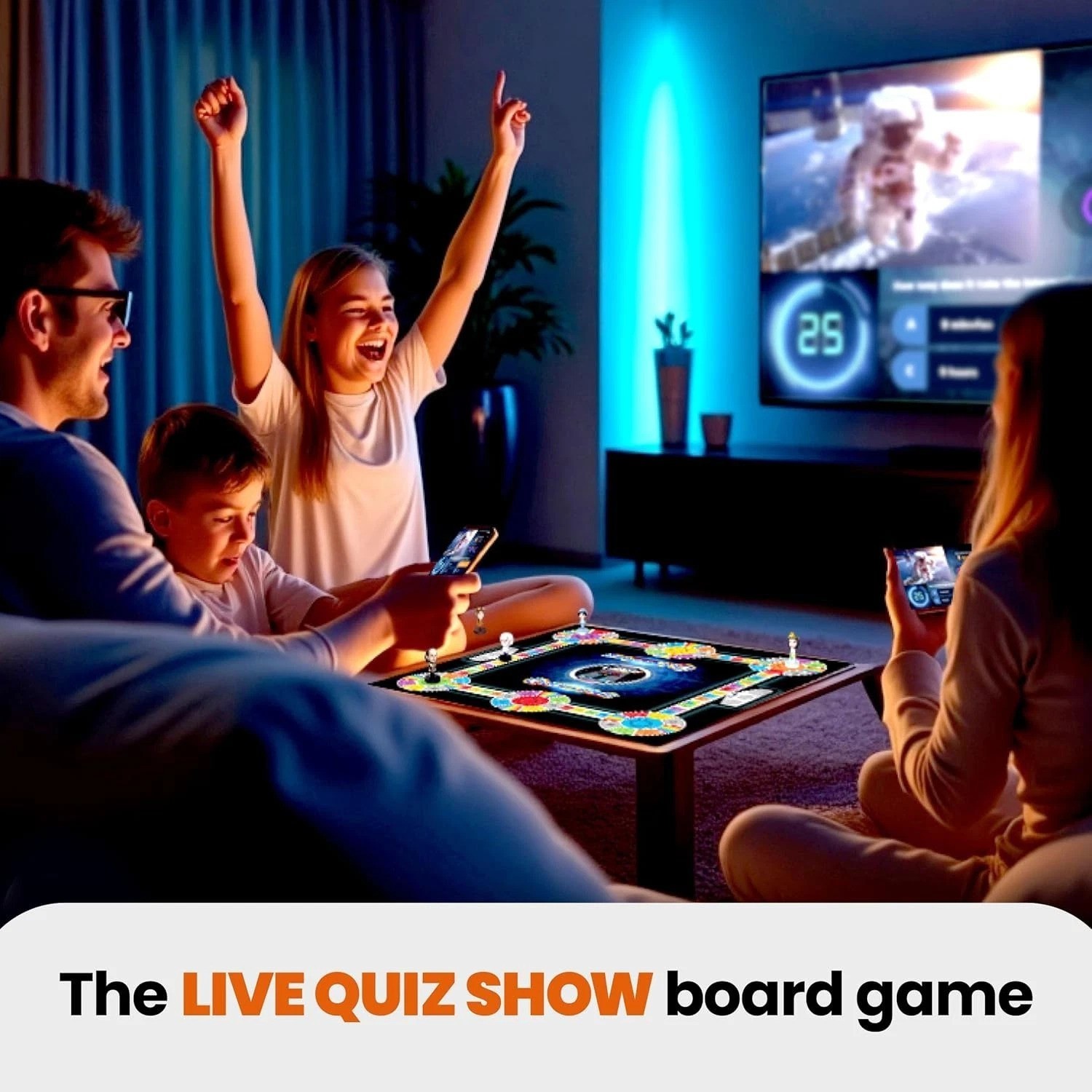 2026 Edition App-Connected Quiz Show Board Game for 2-24 Players, Ages 8+