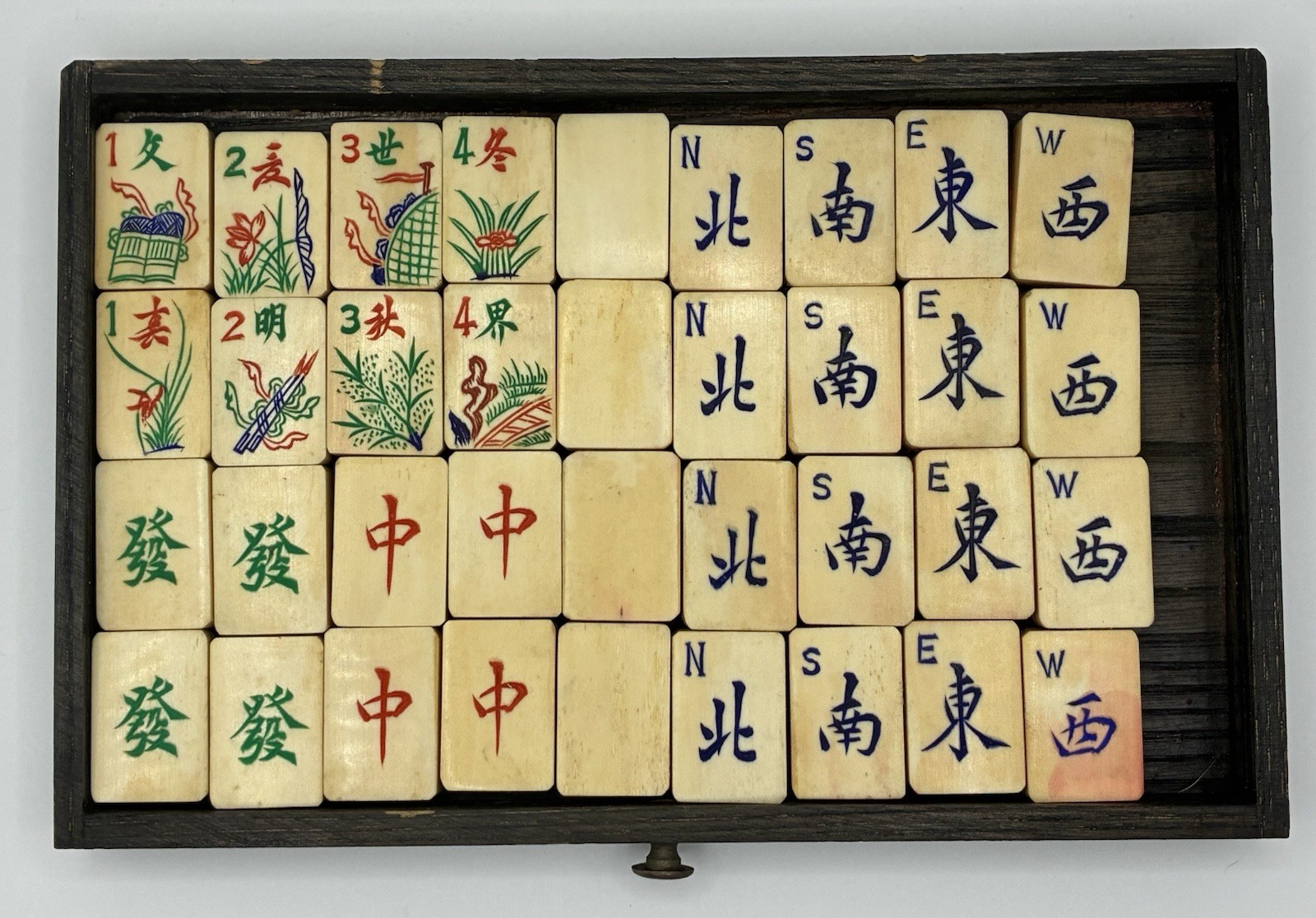 Antique 1923 Piroxloid “The Ancient Game of the Mandarins” Mahjong Set