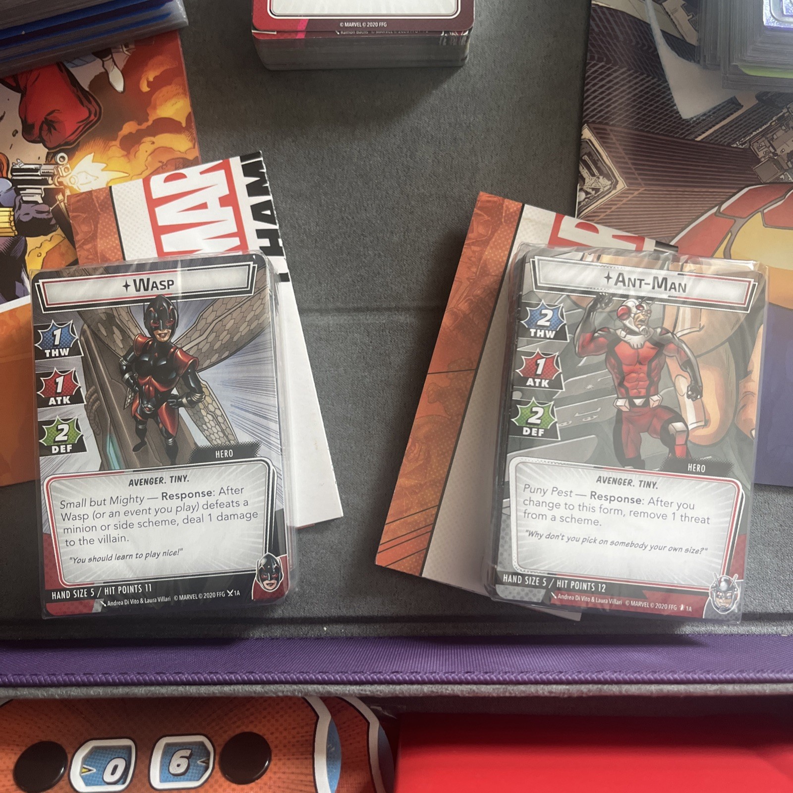 Marvel Champions Card Game Lot – Plus 4 Hero packs, And 2 Scenario Packs!