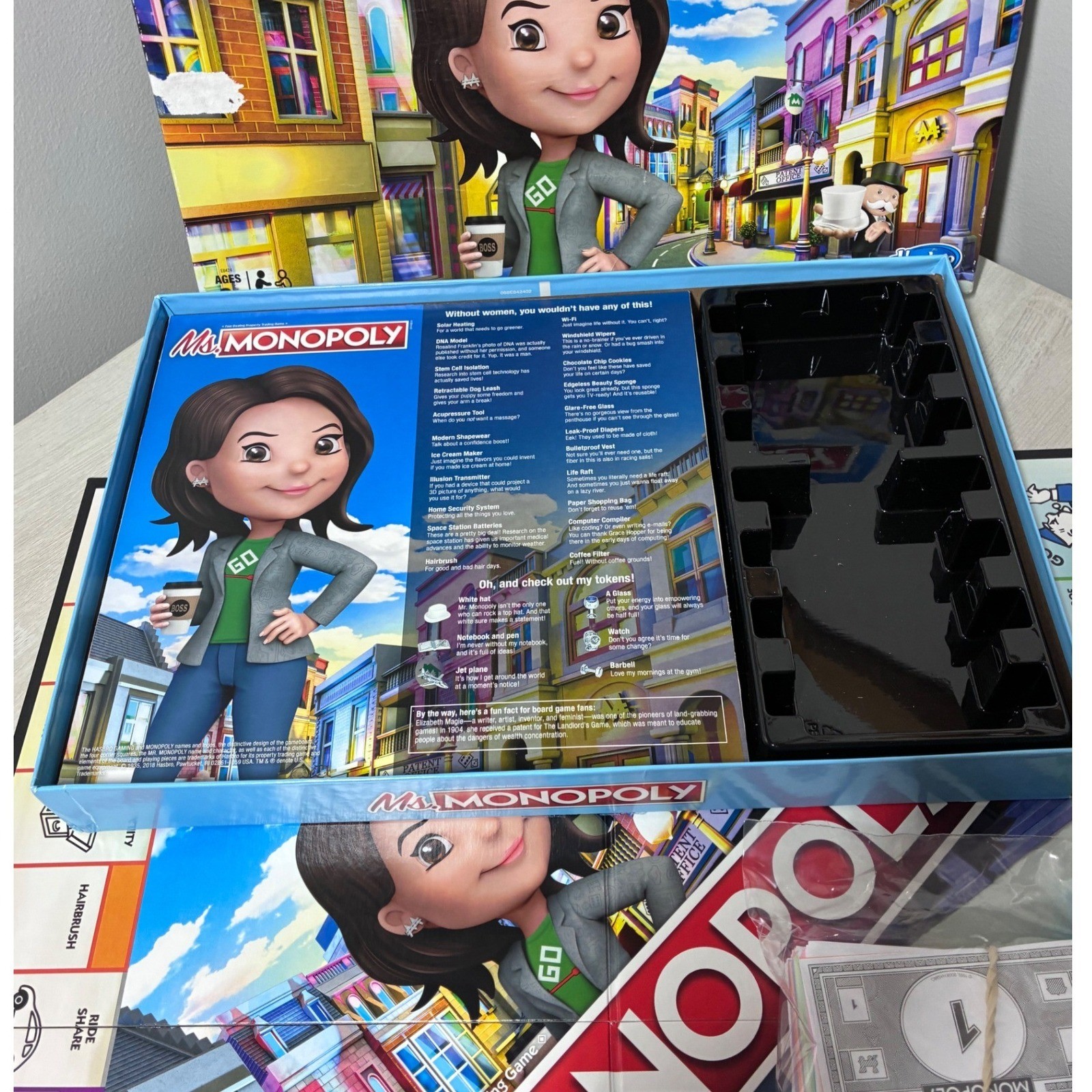 Ms. Monopoly Board Game Complete Female Inventors Edition Hasbro Strategy Family