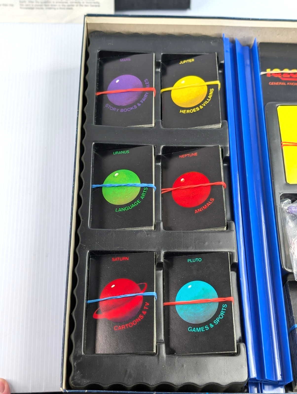Vintage 1986 IQ2000 Trivia Adventure System Space Theme Board Game 100% COMPLETE