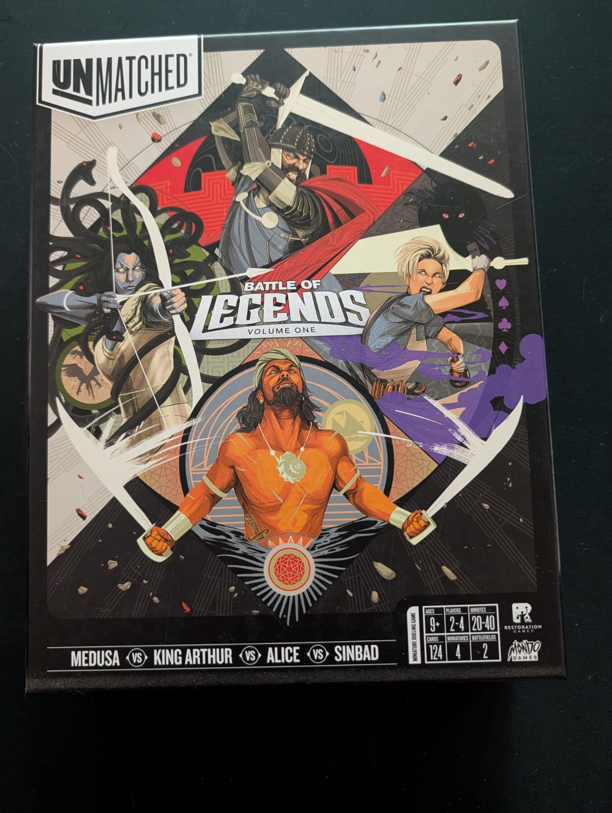 Unmatched Battle Of Legends Vol 1 Medusa Arthur Alice Sinbad Mondo Games REO9300