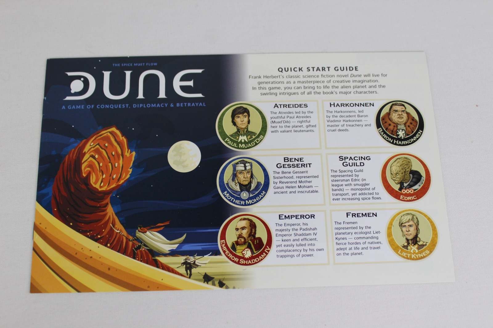 Dune Spice Must Flow Conquest Board Game Gale Force Nine 2019 * New Open Box