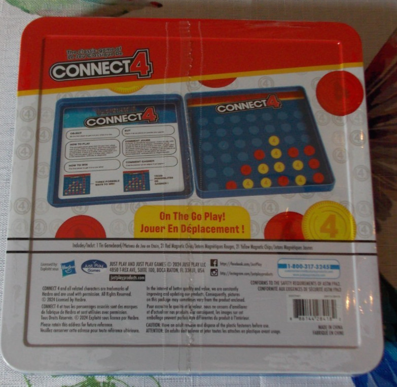 Hasbro Boardgame Connect 4 (Magnetic Tin Ed) Box BRND NEW! FREE FAST SHIP!