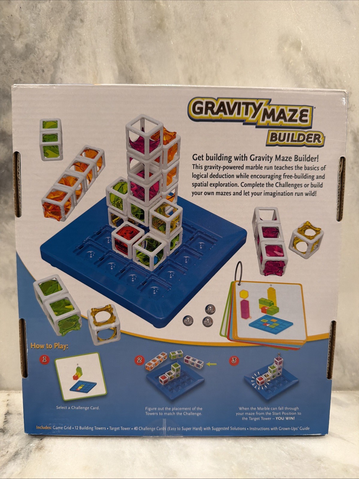 Gravity Maze Builder Game Stack Drop Win ThinkFun NEW