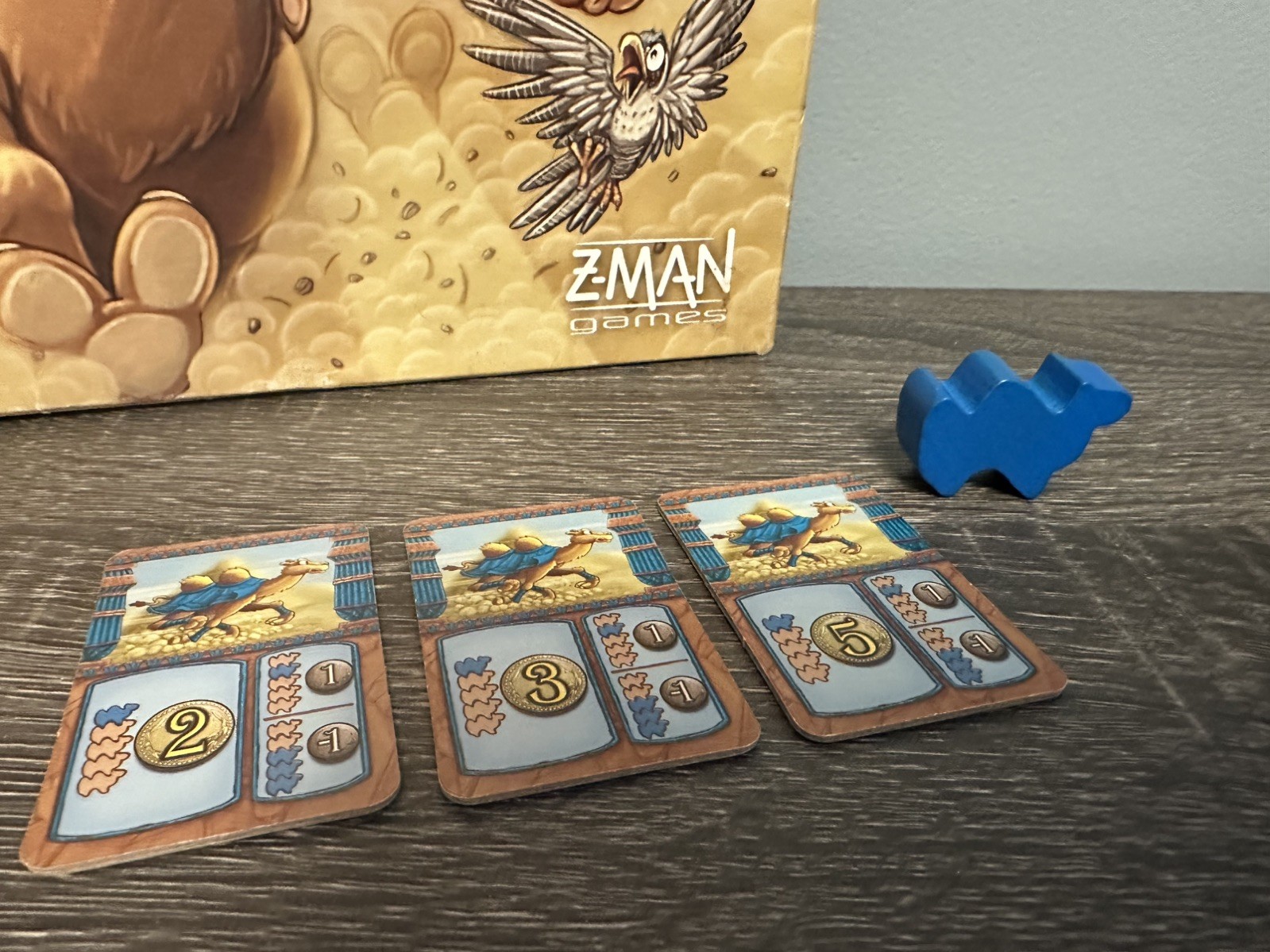Camel Up Board Game First Edition Replacement Pieces Blue Player Piece Cards