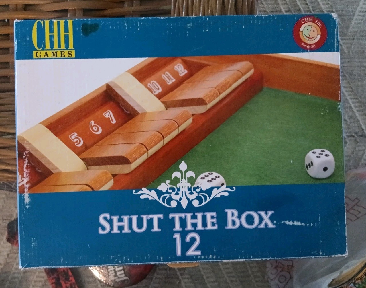 Shut the Box- 12 – Chh Games – Wood Box Dice Game