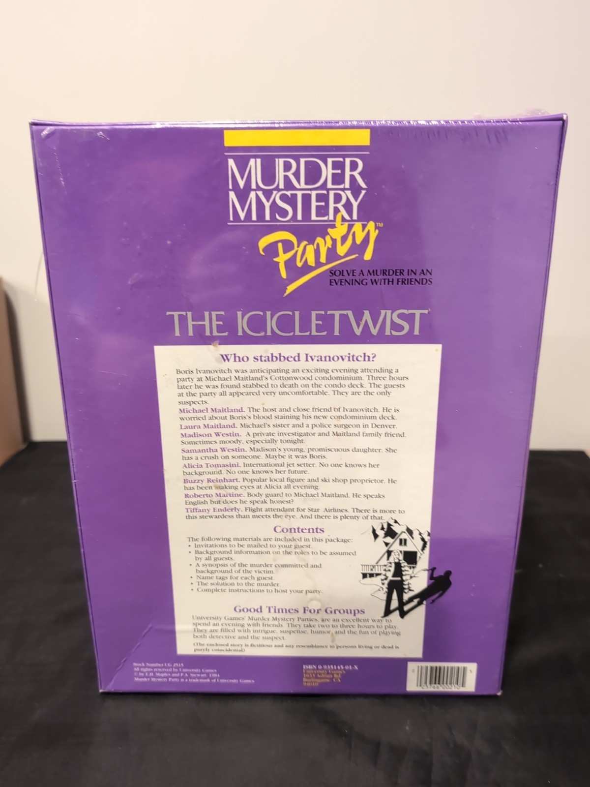 Murder Mystery Party Game The Icicle Twist 1984 Sealed Role Playing Game